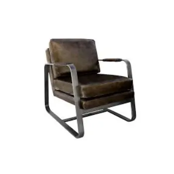 Polished Iron Arm Chair