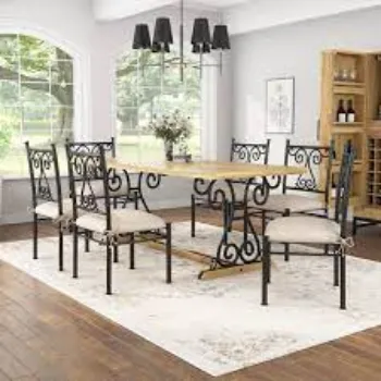 Easy To Place Iron Dining Table