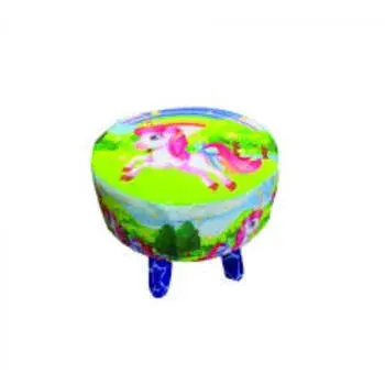 Unicorn Print Kids Stool