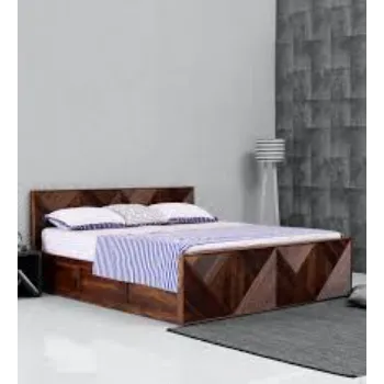 Regimented Structure King Size Double Bed