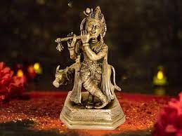 Brass Krishna Statue 