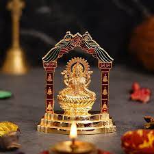 Laxmi Gold Plated Statue 