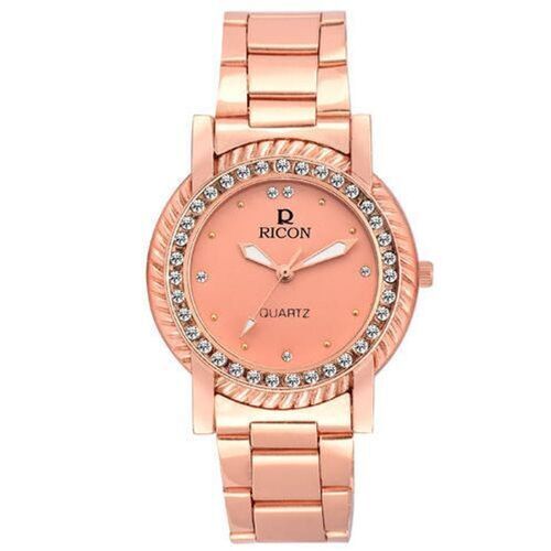 Golden Pink Ladies Watch 