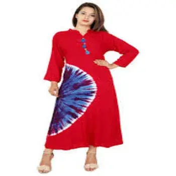 Modern Red Color Printed Kurti