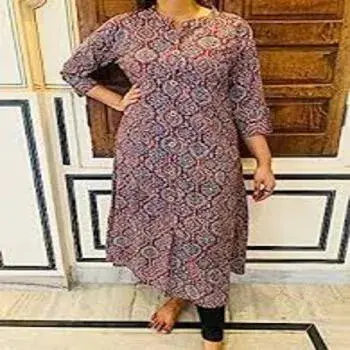 Hand Block Printed Ladies  Kurti 