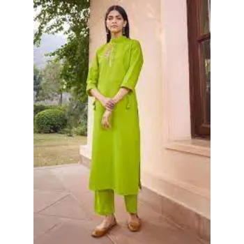 Modern Design Parrot Green Kurtis