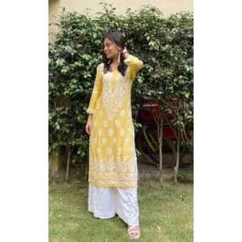 Ladies Designer Yellow Kurtis