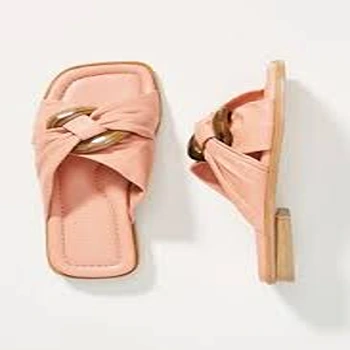 Synthetic Pink Sandal For Ladies