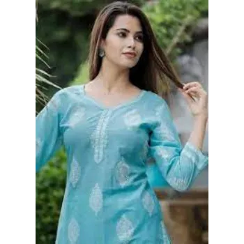 Slim Fit Printed Cotton Ladies Suit
