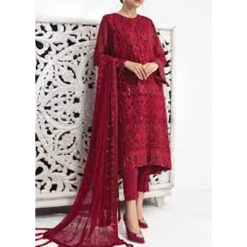 Ladies Designer Maroon Suits