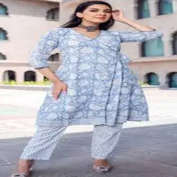 Ethnic Touch Blue Color Suit 