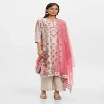 Pink Embroidery Ladies Suit