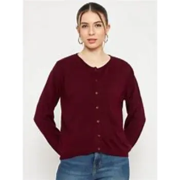 Seamless Finish Ladies Woolen Cardigan