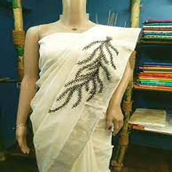 Classy White Latest Embroidery Saree