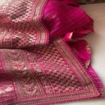 Latest Pink Embroidery Sarees 