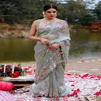 Traditional Latest Embroidery Saree