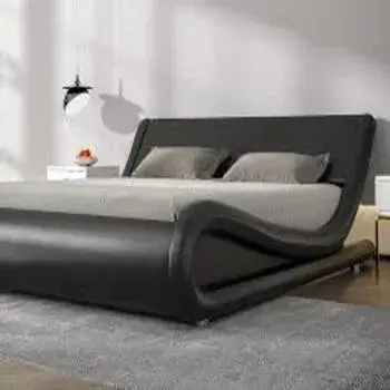 Leather Bed Black Color