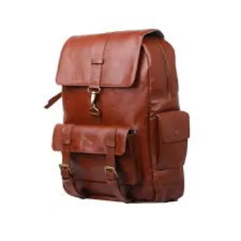Zipper Leather Backpacks