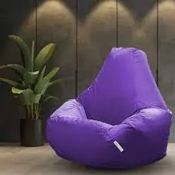 Purple Leather Bean Bag