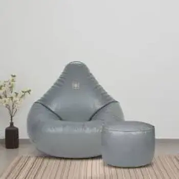 Plain Leather Bean Bag