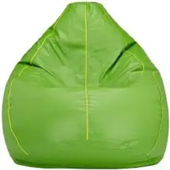 Green Leather Bean Bag