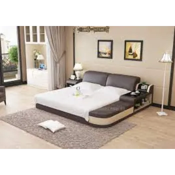 Solid Leather Bed
