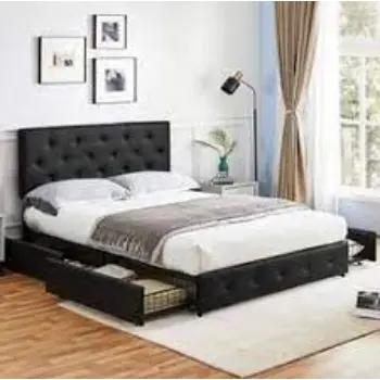 Durable Leather Bed