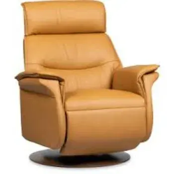 Mustard Yellow Leather Recliner 