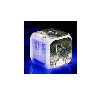  Wolf Alarm Clock Childrens LED Night Bedside Alarm Clock 