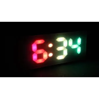  Big Digital Clock Using Ws2811 Led Strip and Arduino
