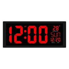 Black Digital Wall Clock 