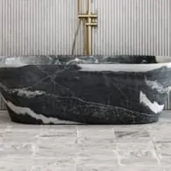 Polished, Marble Bath Tub