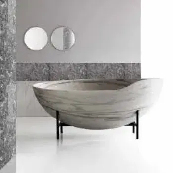 Chrome Polished, Marble Bath Tub