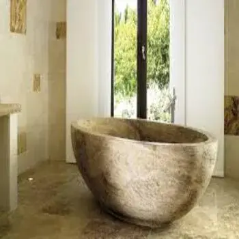 Brown, Marble Bath Tub
