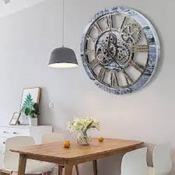 Oversized 23.8 Marble Clock The Gears Clock