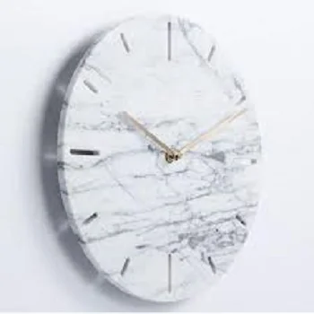 White Marble Clock 