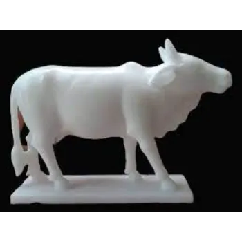  White Marble Cow Statue