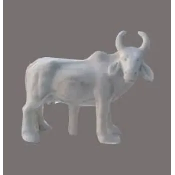 White Marble Cow Statue