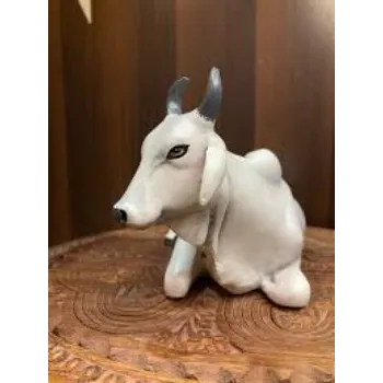  White Marble Cow Statue