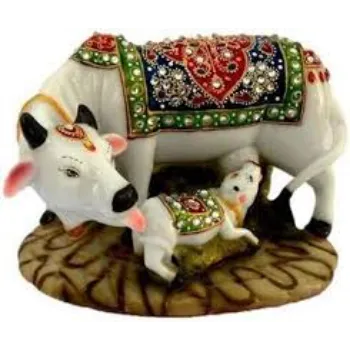 BG IMPEX Marble Cow Statue