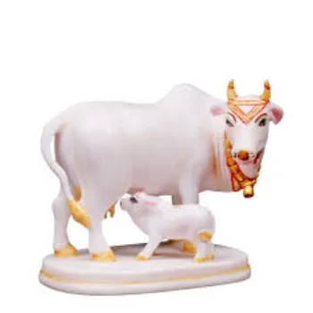  Kamadhenu Marble Cow Statue
