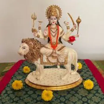  White Marble Durga Statue