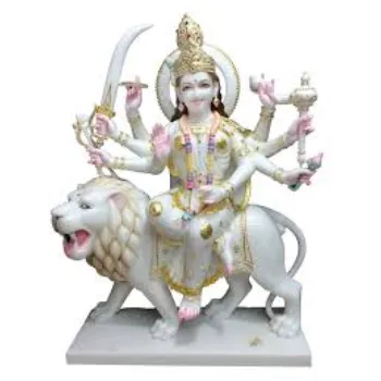  White Marble Durga Statue