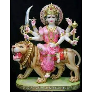  White Marble Durga Statue