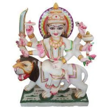  White Marble Durga Statue