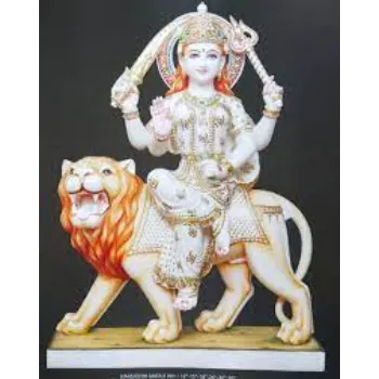  White Marble Durga Statue