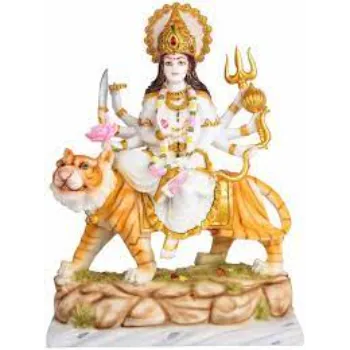  White Marble Durga Statue
