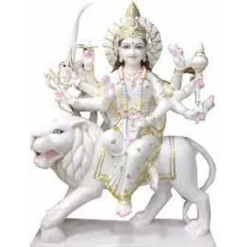  White Marble Durga Statue