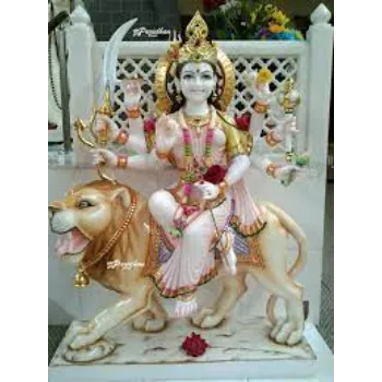  White Marble Durga Statue