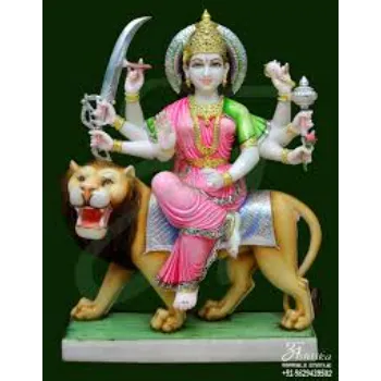  White Marble Durga Statue
